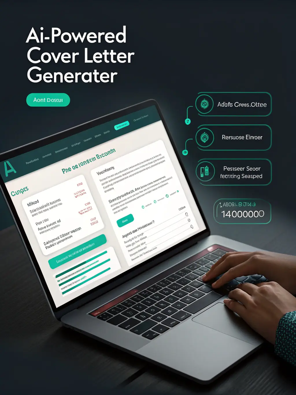 A screenshot of CareerPilot AI's Smart Apply feature, showing a cover letter being automatically generated with personalized details for a specific job application.