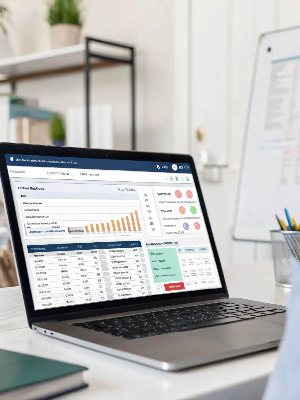 A visual representation of JudyVA capturing lead information from a website visitor, with data flowing into a CRM system.